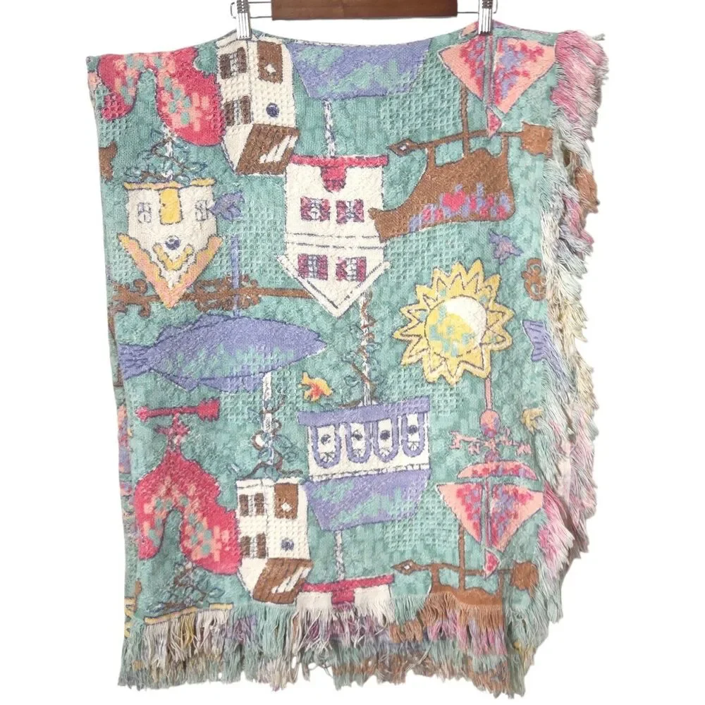CROWN CRAFTS Blanket Throw Country Farmhouse Rooster Barn 62” X 48”